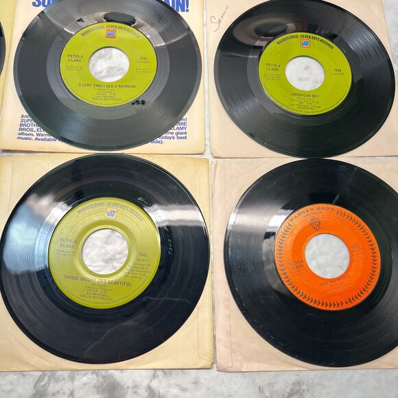 Petula Clark 45 Record Lot of 10 Pop Grass Is Always Greener American Boy - Picture 3 of 8